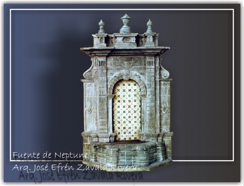 Fuente de Neptuno. Miniatura a escala de la fuente de Neptuno que se localiza en la hermosa ciudad de Querétaro de tan solo 20 cms. de ancho por 28 de altura. - 19 Jan 2009